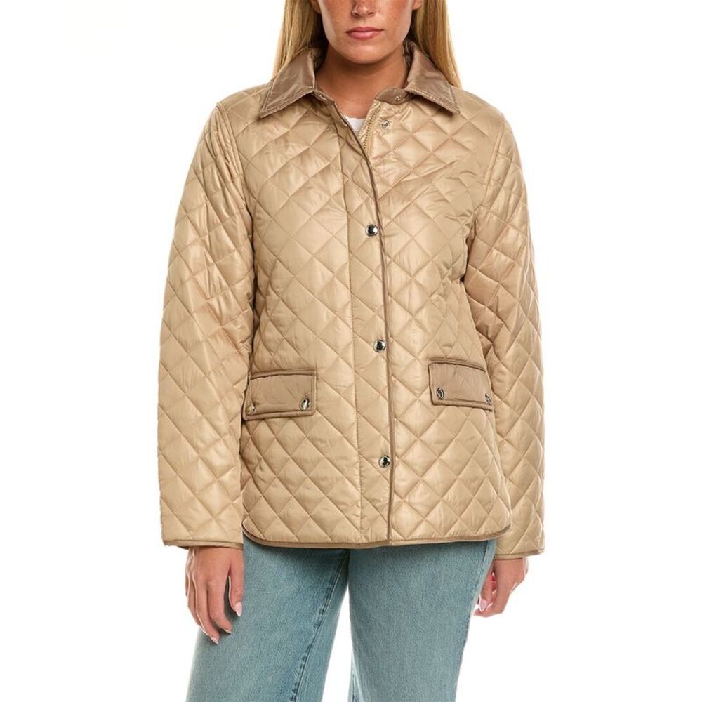 Sam Edelman Womens  Quilted Jacket, Brown